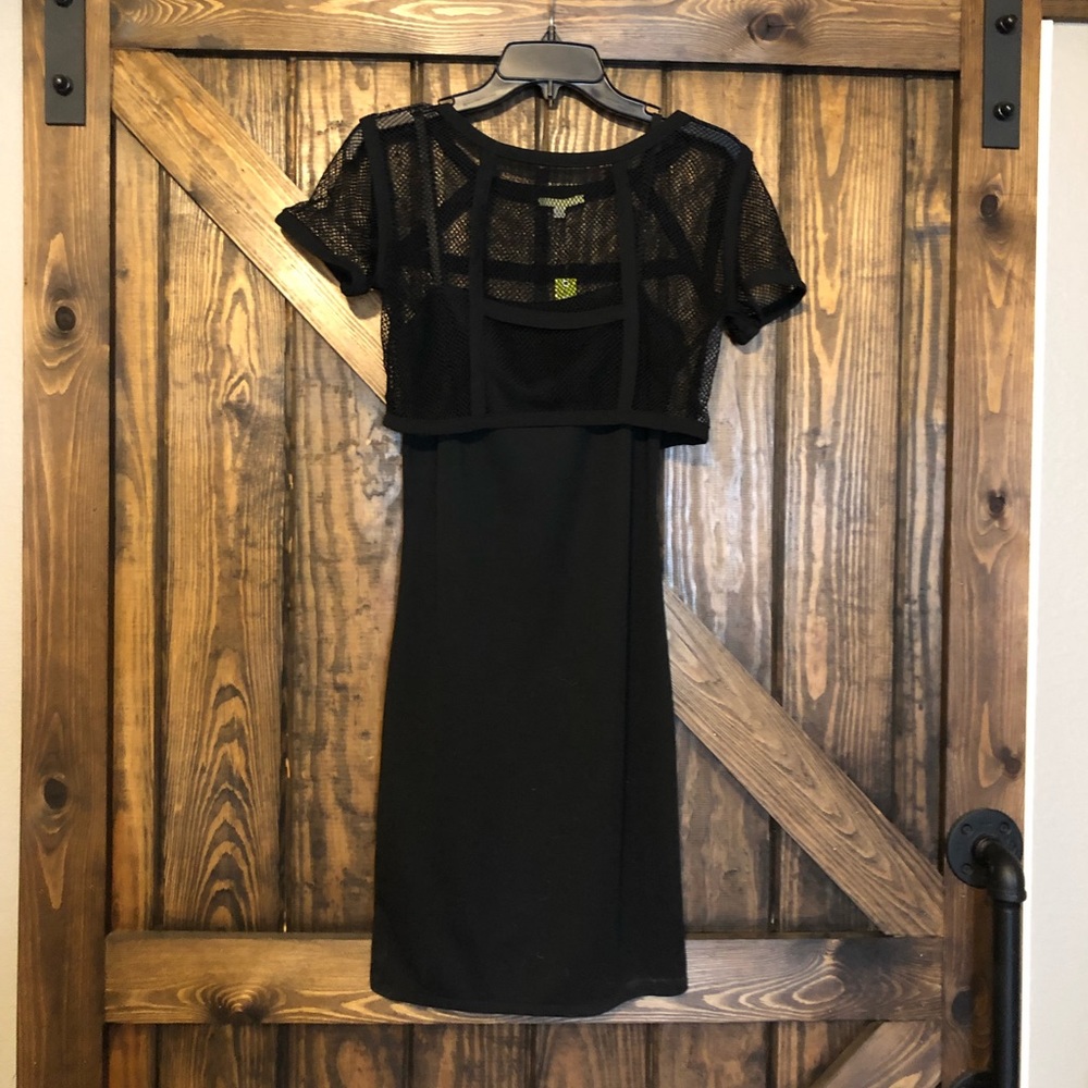 Gianni Bini NWT black mesh dress size XS